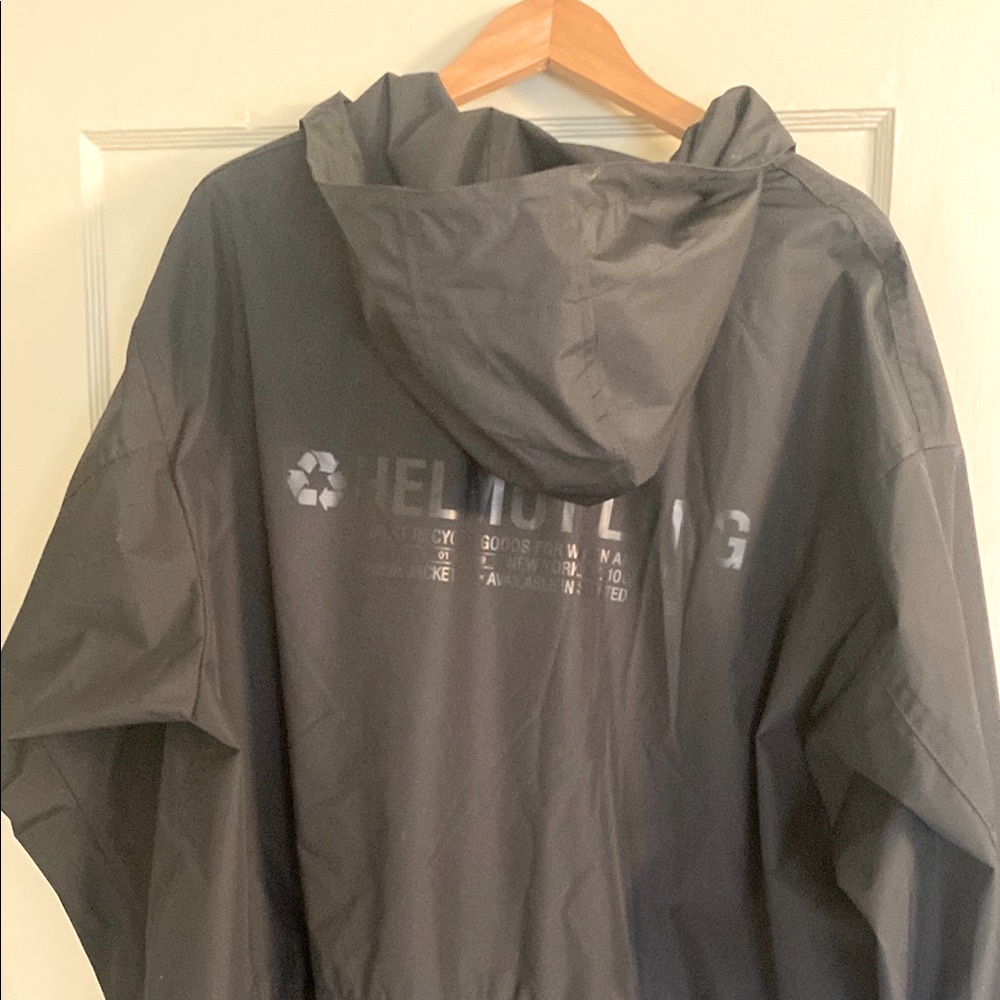 Nwt Helmut Lang Black Rain Parka, Unisex